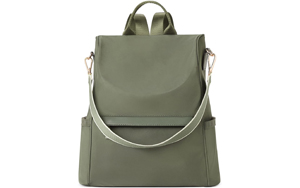 black nylon backpack