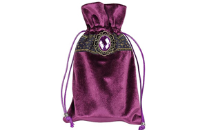red velvet drawstring bag