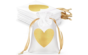 custom satin drawstring bags
