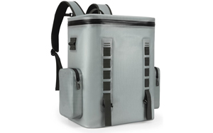 backpack and cooler