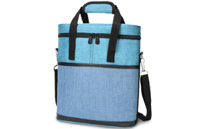 insulated wine tote bag