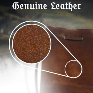 leather drawstring bag