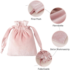 velvet drawstring makeup bag