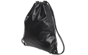 leather drawstring bag