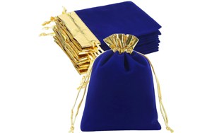 velvet drawstring bag large