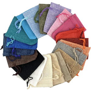 burlap drawstring bags