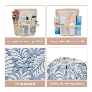 drawstring flat makeup bag