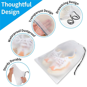 clear drawstring bags
