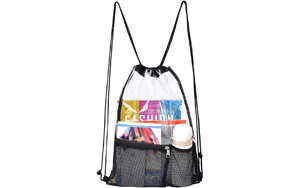 clear drawstring bags