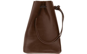 leather drawstring bag