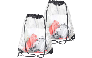 clear drawstring bags