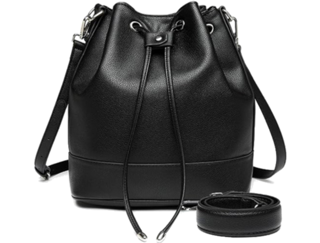 leather drawstring bag
