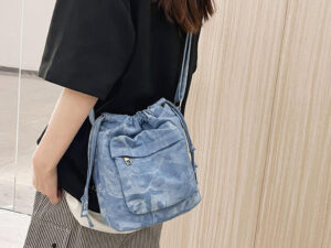 drawstring shoulder bag