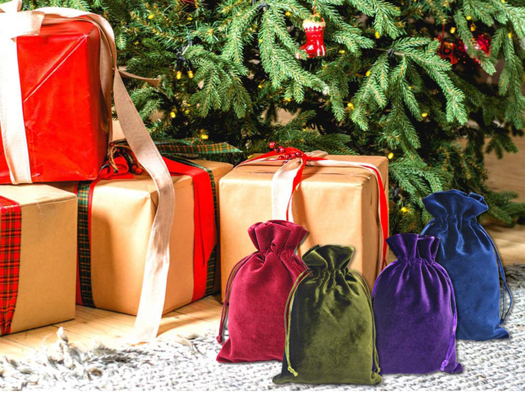 Velvet Draw string Bag