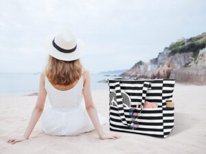 custom beach tote bag