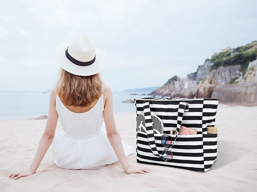 custom beach tote bag